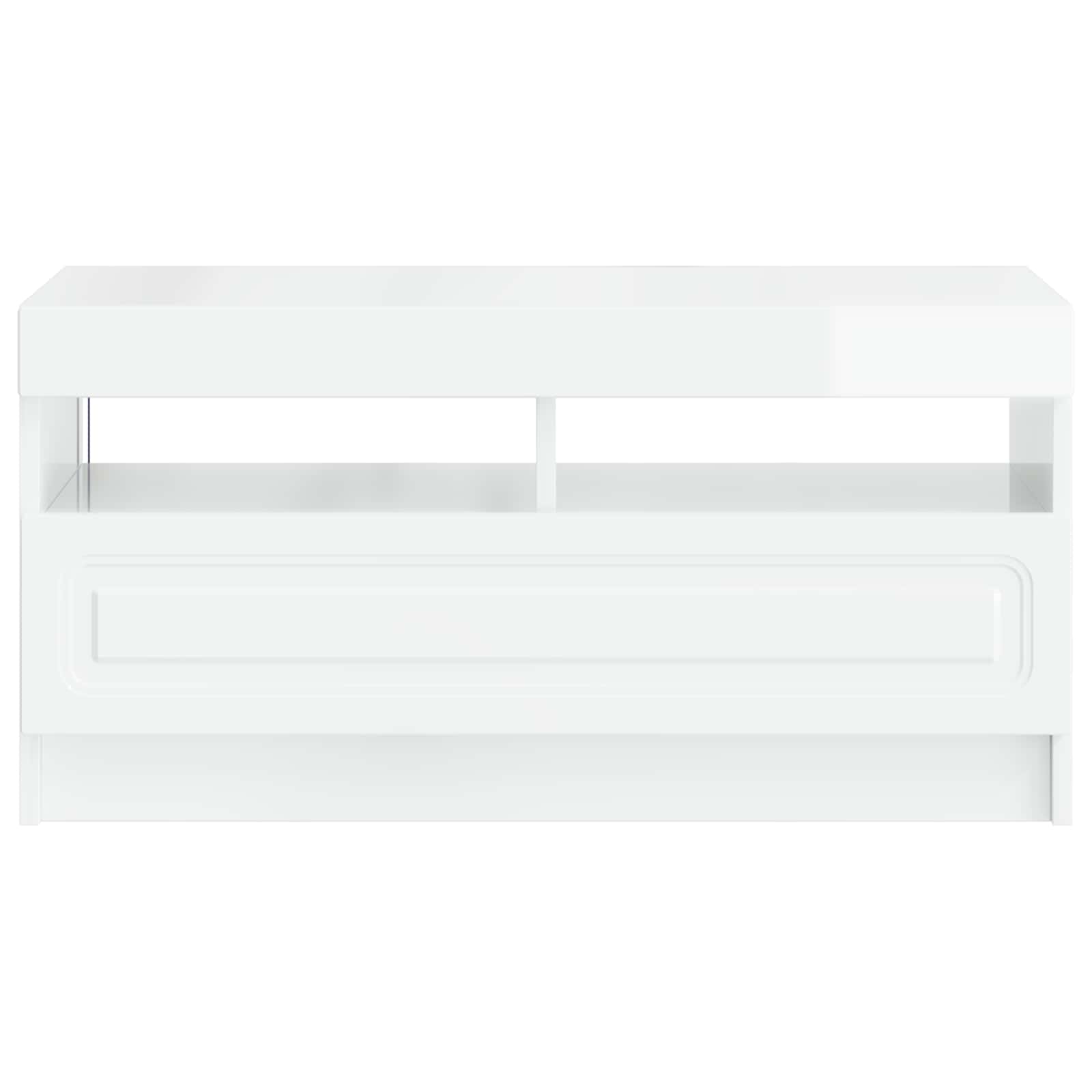 LED tv-meubel Hoogglans Wit Bewerkt hout