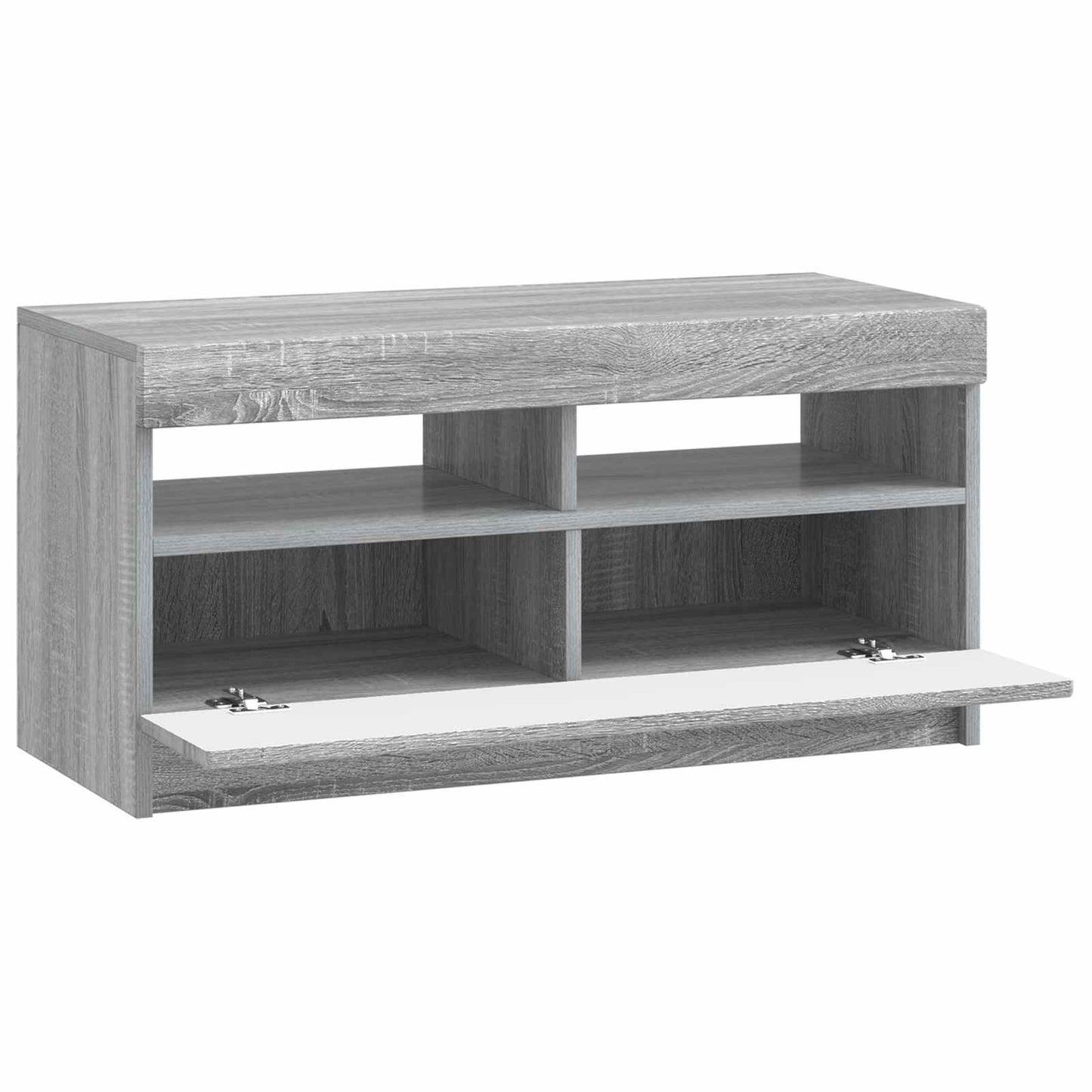 LED tv-meubel Grijs Sonoma Bewerkt hout