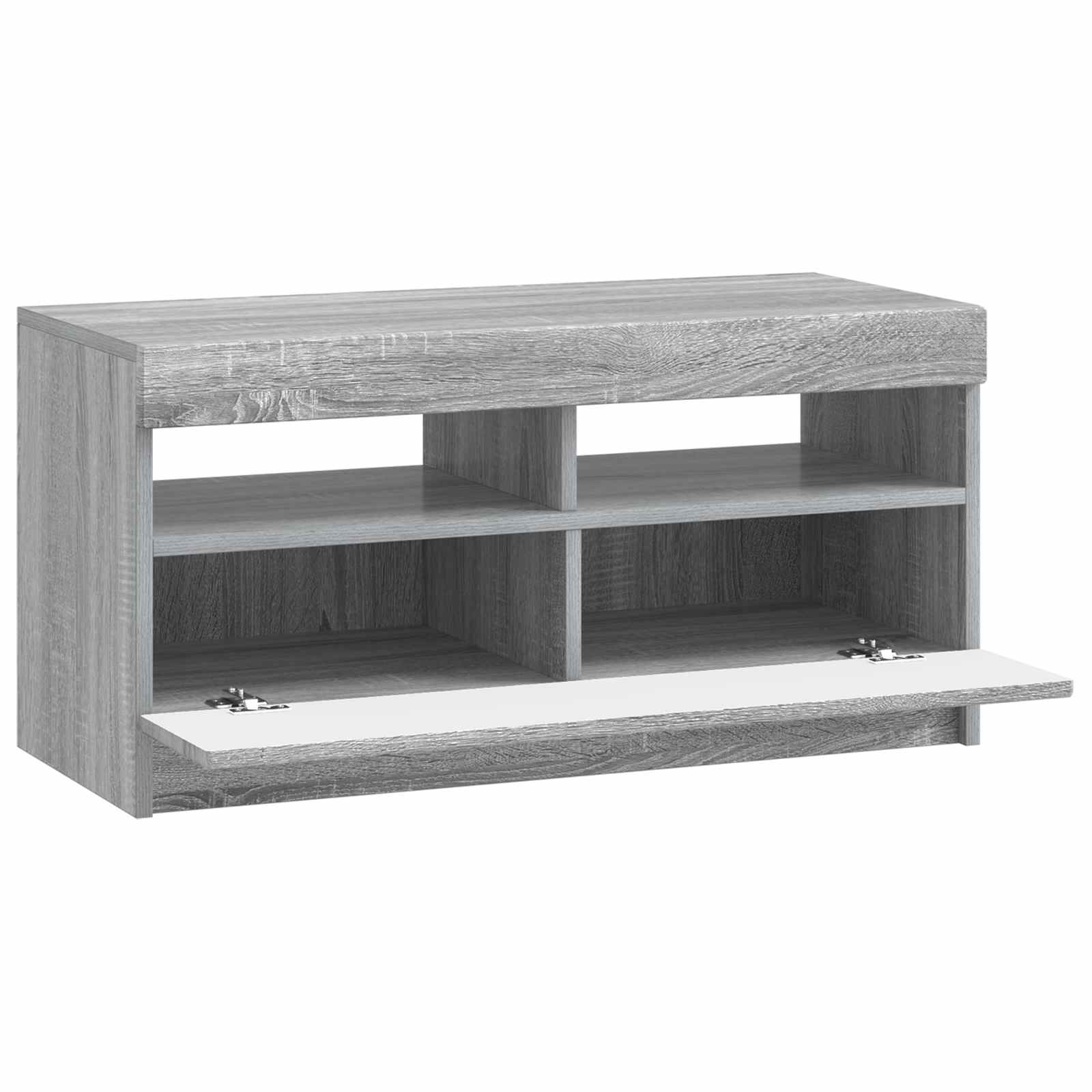 LED tv-meubel Grijs Sonoma Bewerkt hout