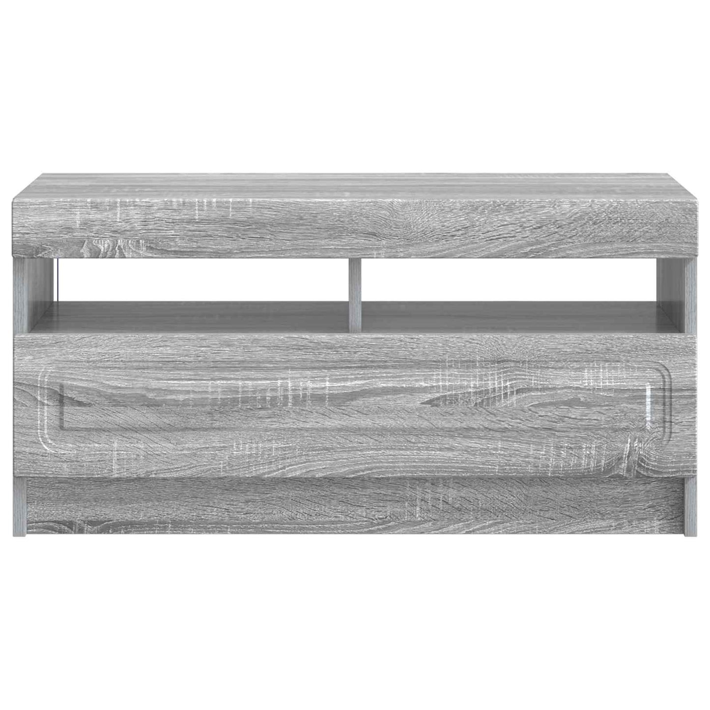 LED tv-meubel Grijs Sonoma Bewerkt hout