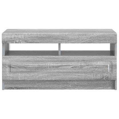 LED tv-meubel Grijs Sonoma Bewerkt hout