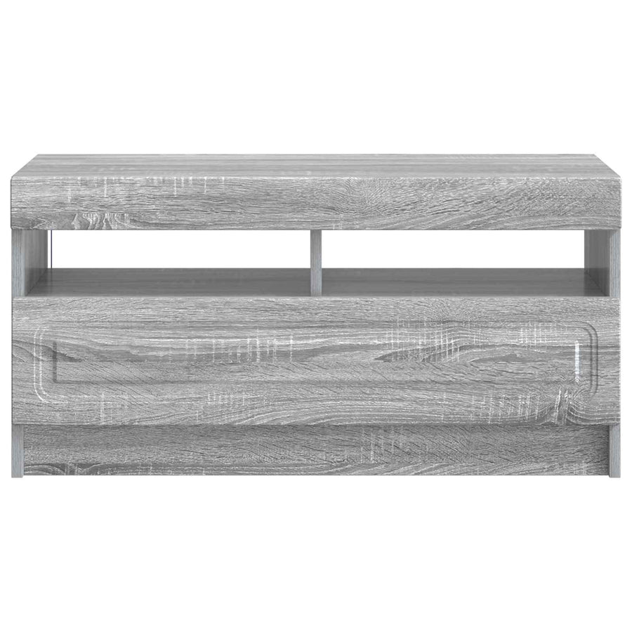 LED tv-meubel Grijs Sonoma Bewerkt hout
