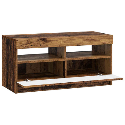 LED tv-meubel Oud hout Bewerkt hout