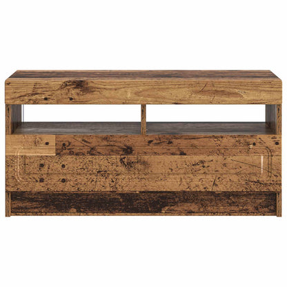 LED tv-meubel Oud hout Bewerkt hout