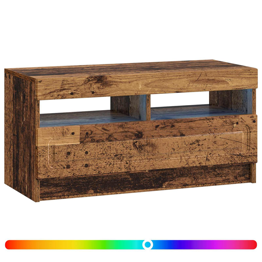 LED tv-meubel Oud hout Bewerkt hout