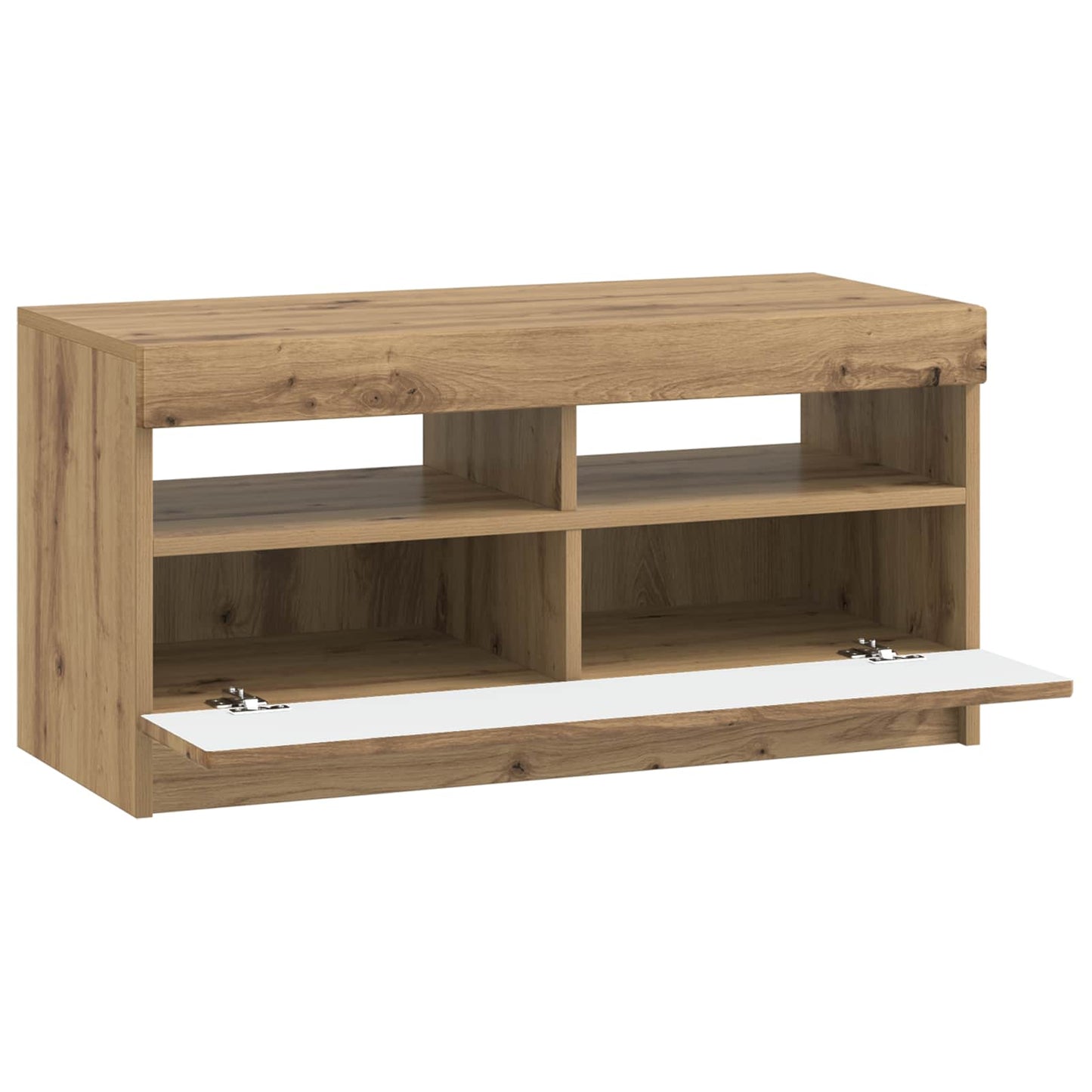 LED tv-meubel Artisanaal eiken Bewerkt hout