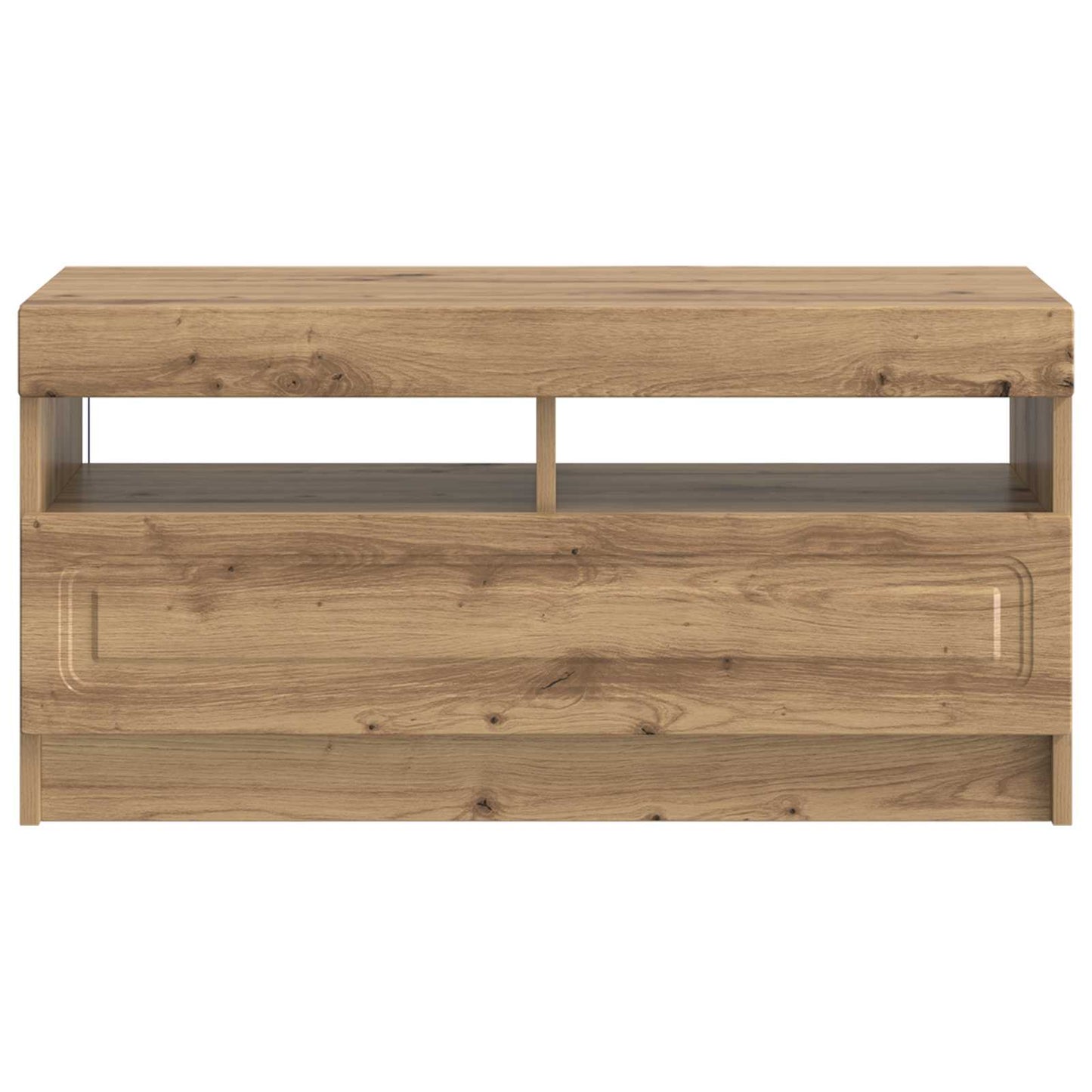 LED tv-meubel Artisanaal eiken Bewerkt hout