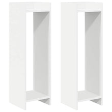 Plantenstandaard 2 pcs Wit 30 x 30 x 100 cm Geconstrueerd hout