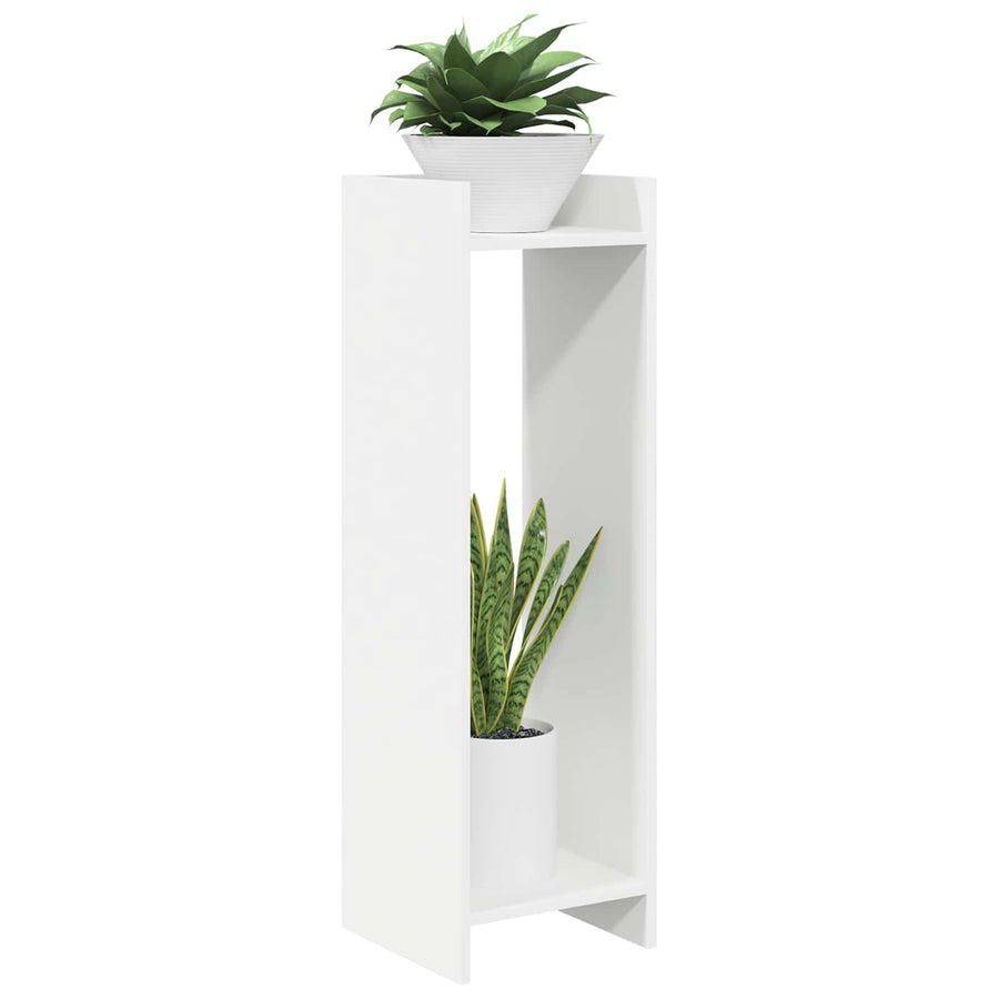 Plantenstandaard 2 pcs Wit 30 x 30 x 100 cm Geconstrueerd hout