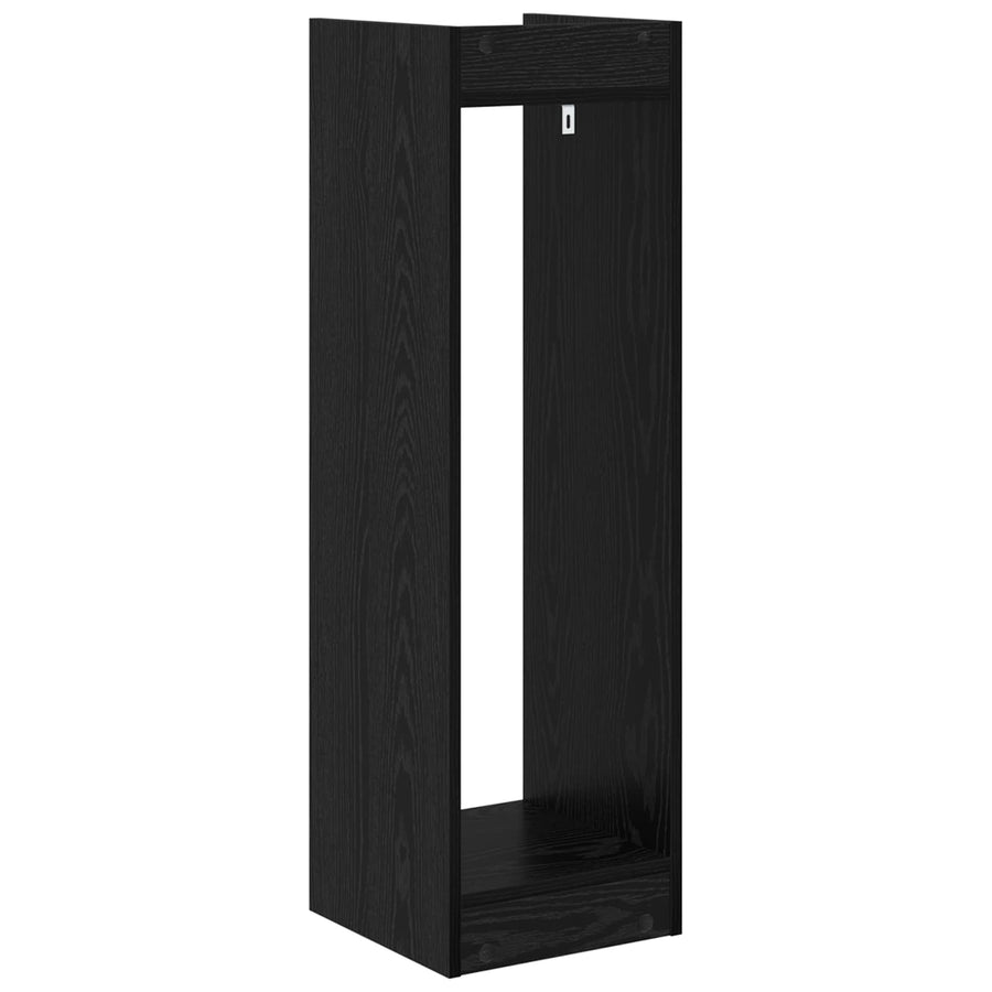 Plantenstandaard met plank 2 pcs Zwarte Eik 30 x 30 x 100 cm