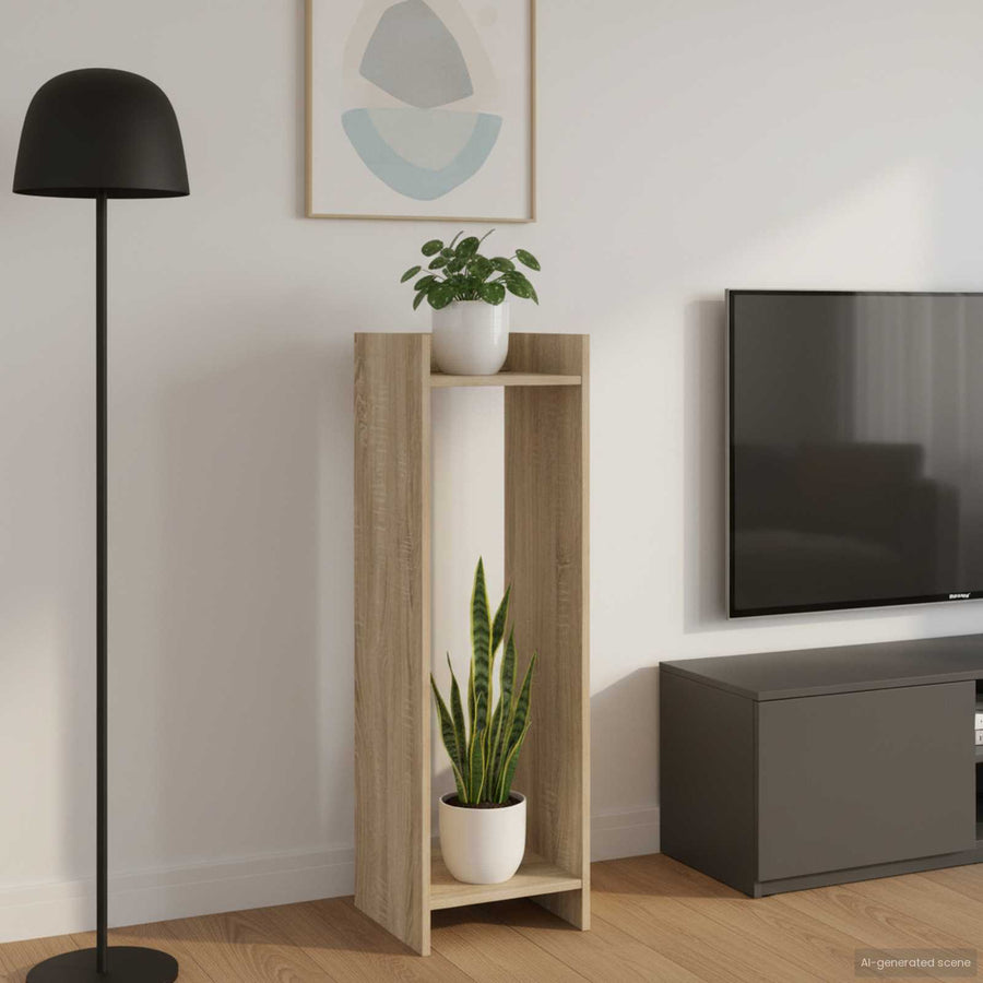 Plantenstandaard Sonoma Eiken 30 x 30 x 100 cm Bewerkt hout