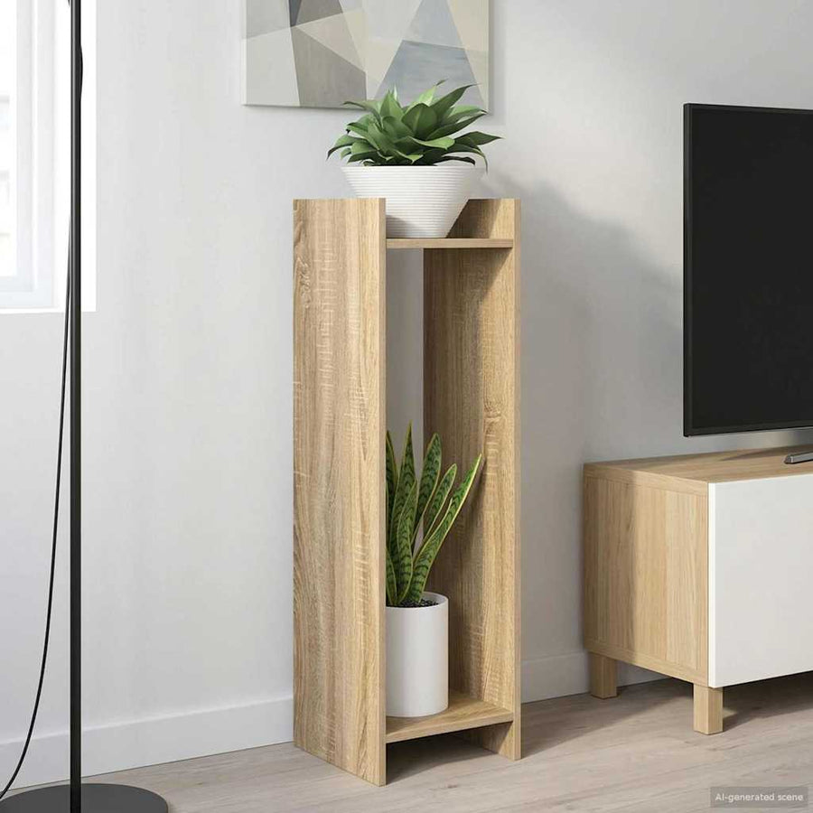 Plantenstandaard met plank 2 pcs Sonoma Eiken 30 x 30 x 100 cm