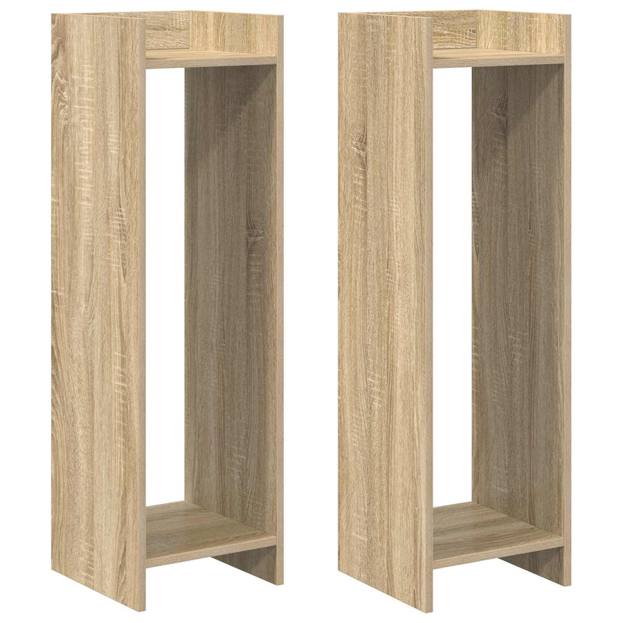 Plantenstandaard met plank 2 pcs Sonoma Eiken 30 x 30 x 100 cm