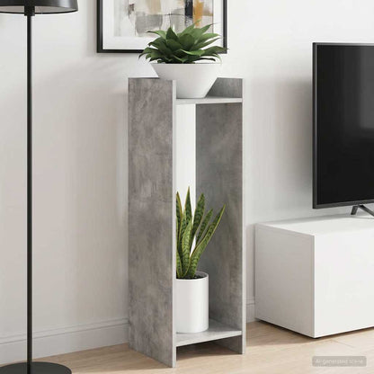 Plantenstandaard met plank Beton Grijs 30 x 30 x 100 cm