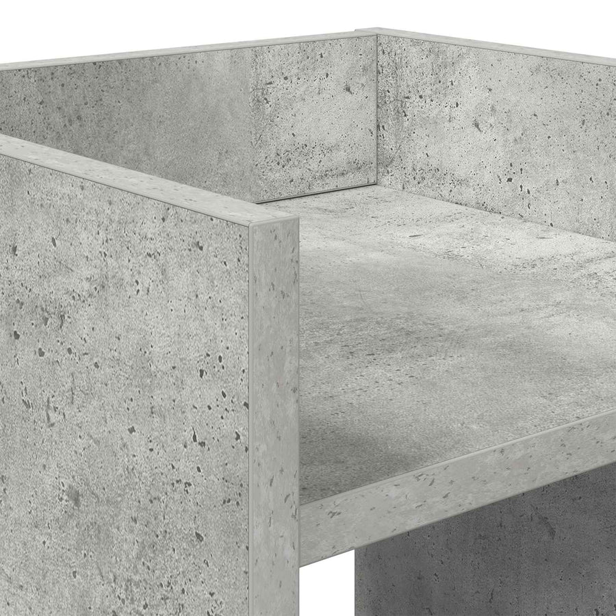 Plantenstandaard met plank 2 pcs Beton Grijs 30 x 30 x 100 cm