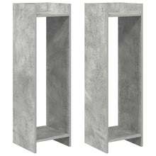 Plantenstandaard met plank 2 pcs Beton Grijs 30 x 30 x 100 cm