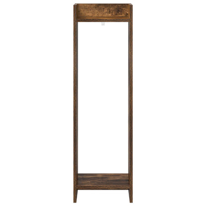 Plantenstandaard met plank Gerookte Eik 30 x 30 x 100 cm