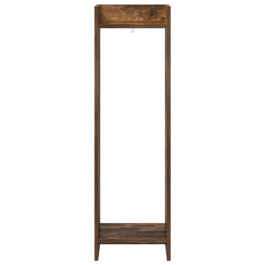 Plantenstandaard met plank Gerookte Eik 30 x 30 x 100 cm