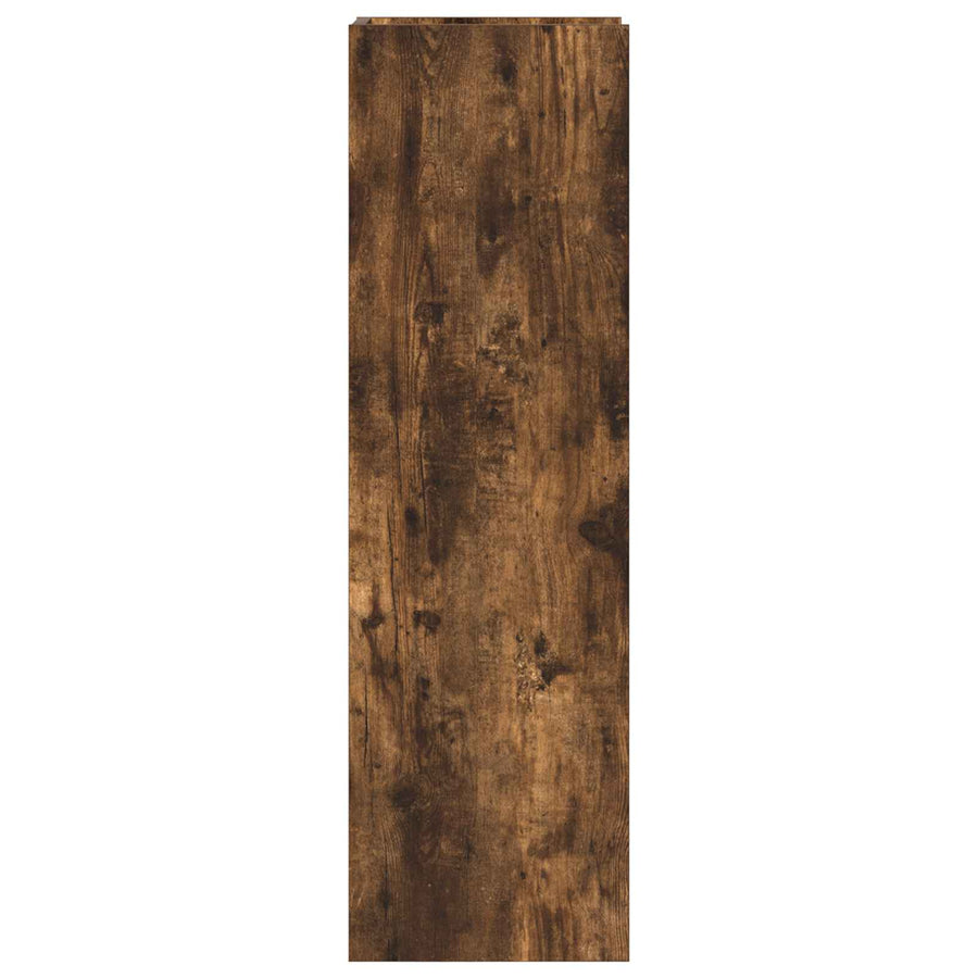 Plantenstandaard met plank Gerookte Eik 30 x 30 x 100 cm