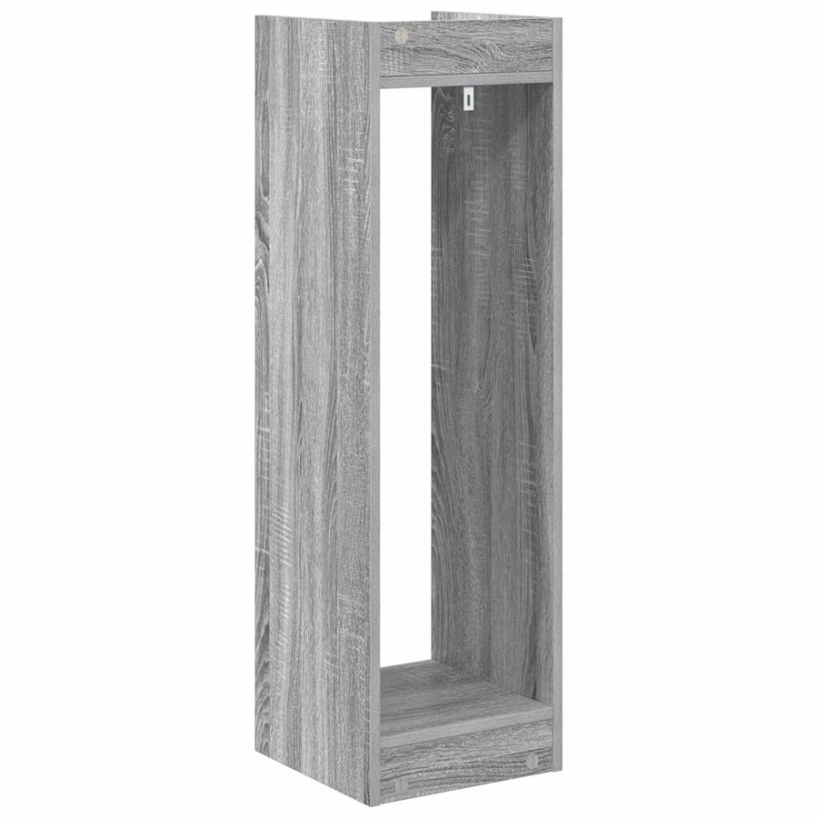 Plantenstandaard met plank Grijze Sonoma 30 x 30 x 100 cm