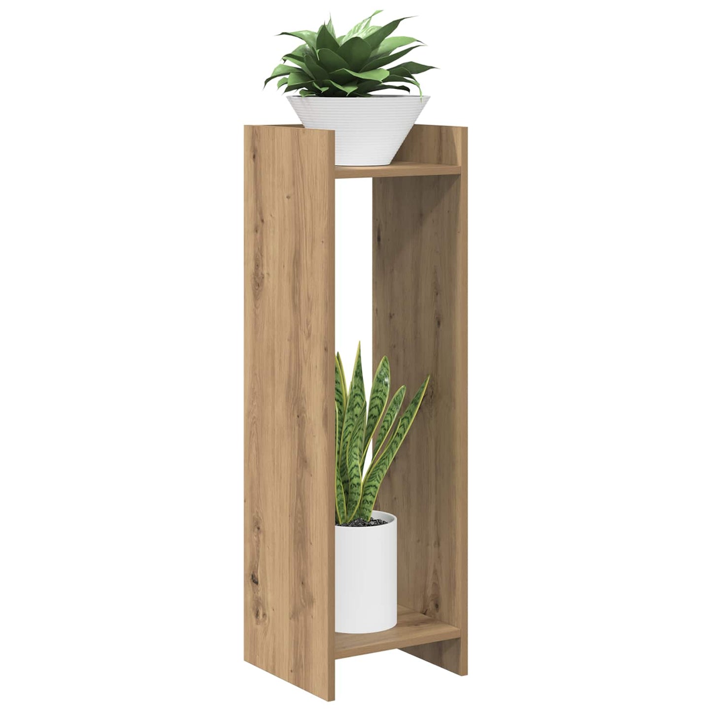 Plantenstandaard met plank Artisan Eik 30 x 30 x 100 cm