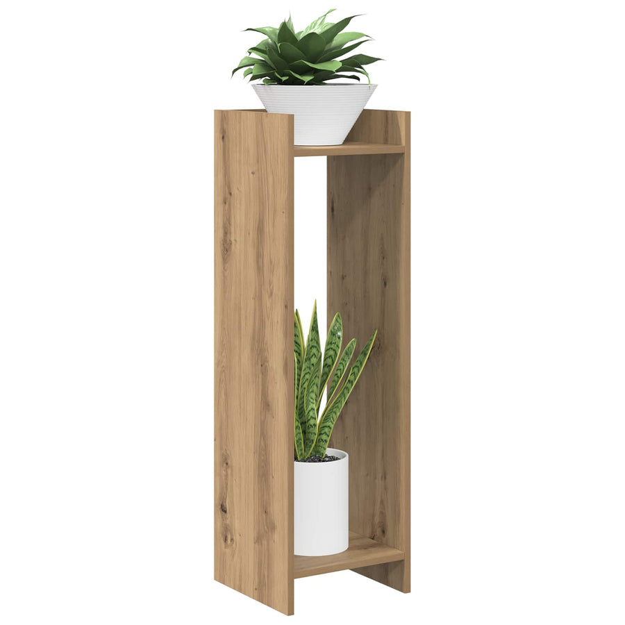 Plantenstandaard met plank Artisan Eik 30 x 30 x 100 cm