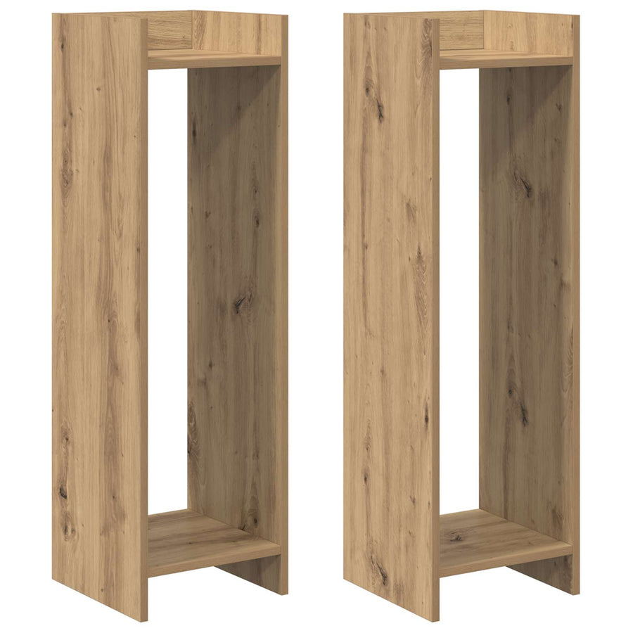 Plantenstandaard met plank 2 pcs Artisan Eik 30 x 30 x 100 cm