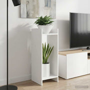 Plantenstandaard 30x30x80 cm wit geconstrueerd hout