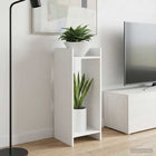 Plantenstandaard 2 stuks wit 30x30x80 cm geconstrueerd hout