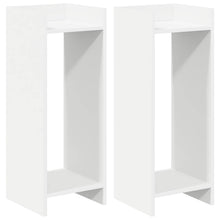 Plantenstandaard 2 pcs Wit 30 x 30 x 80 cm Geconstrueerd hout