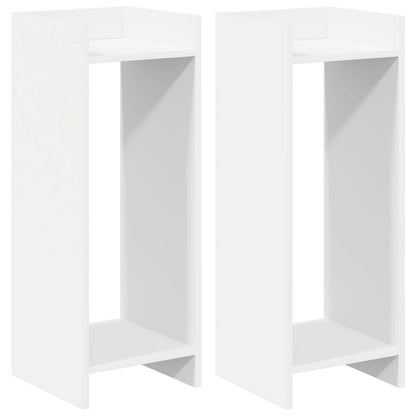 Plantenstandaard 2 pcs Wit 30 x 30 x 80 cm Geconstrueerd hout