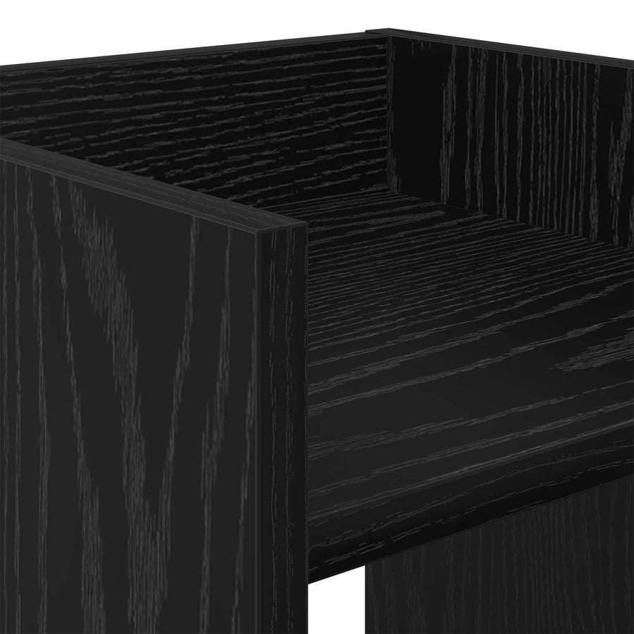 Plantenstandaard met plank 2 pcs Zwarte Eik 30 x 30 x 80 cm