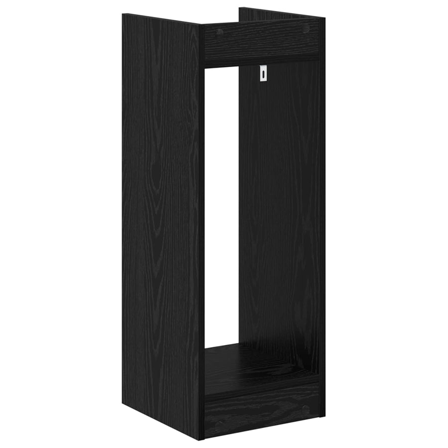 Plantenstandaard met plank 2 pcs Zwarte Eik 30 x 30 x 80 cm