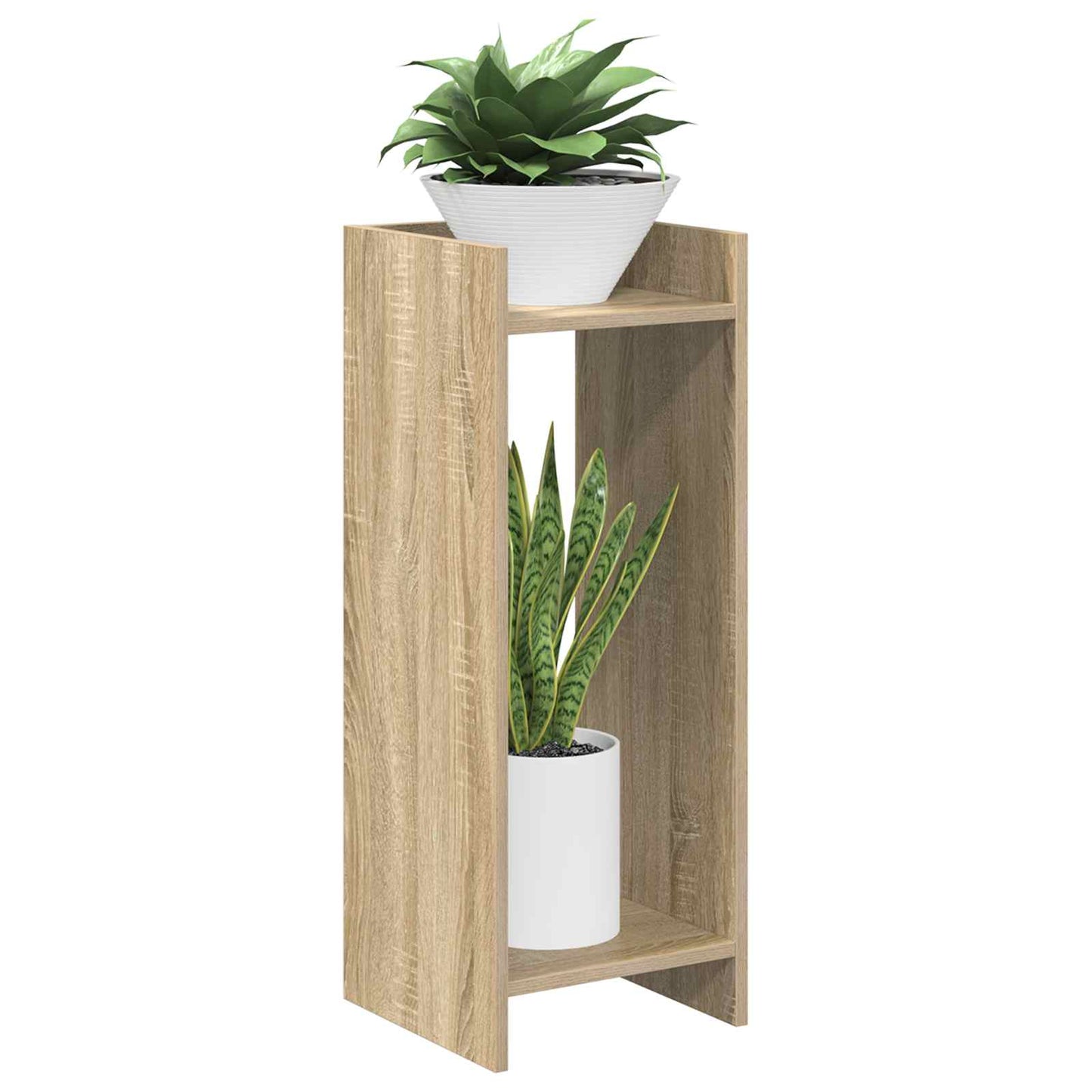 Plantenstandaard met plank Sonoma Eiken 30 x 30 x 80 cm