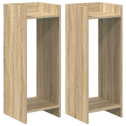 Plantenstandaard met plank 2 pcs Sonoma Eiken 30 x 30 x 80 cm