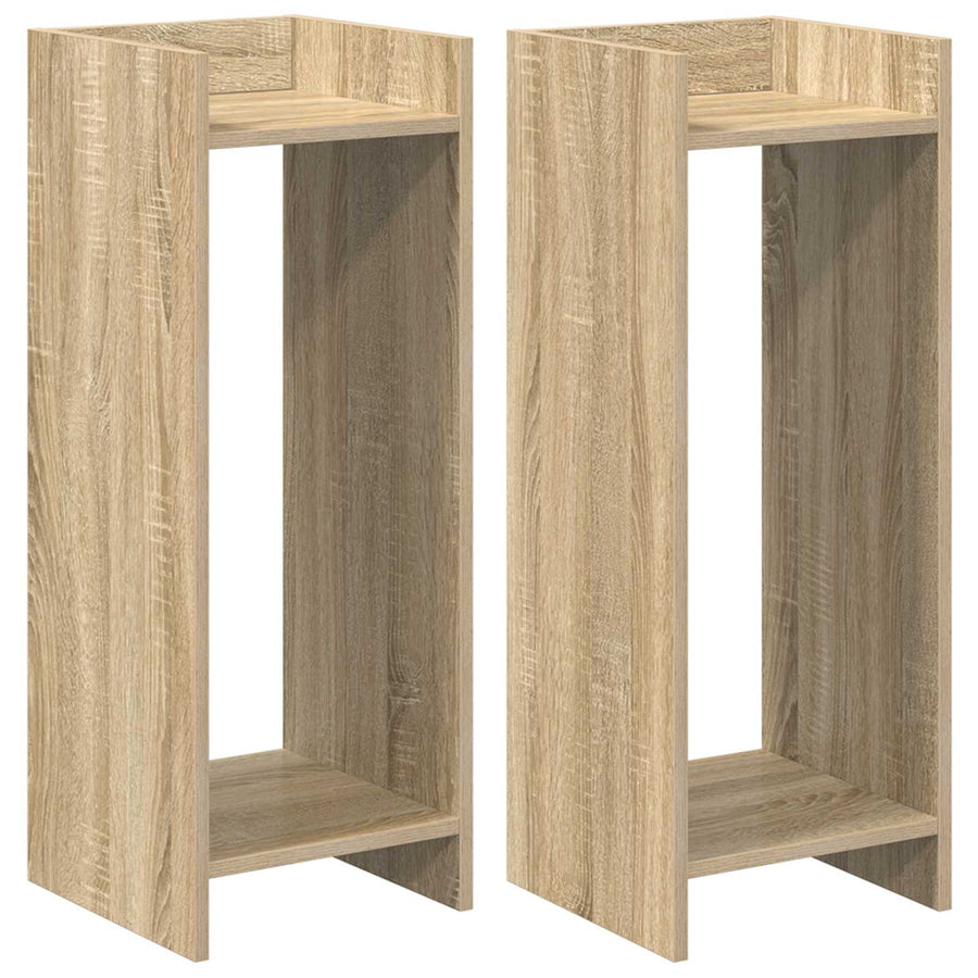Plantenstandaard met plank 2 pcs Sonoma Eiken 30 x 30 x 80 cm