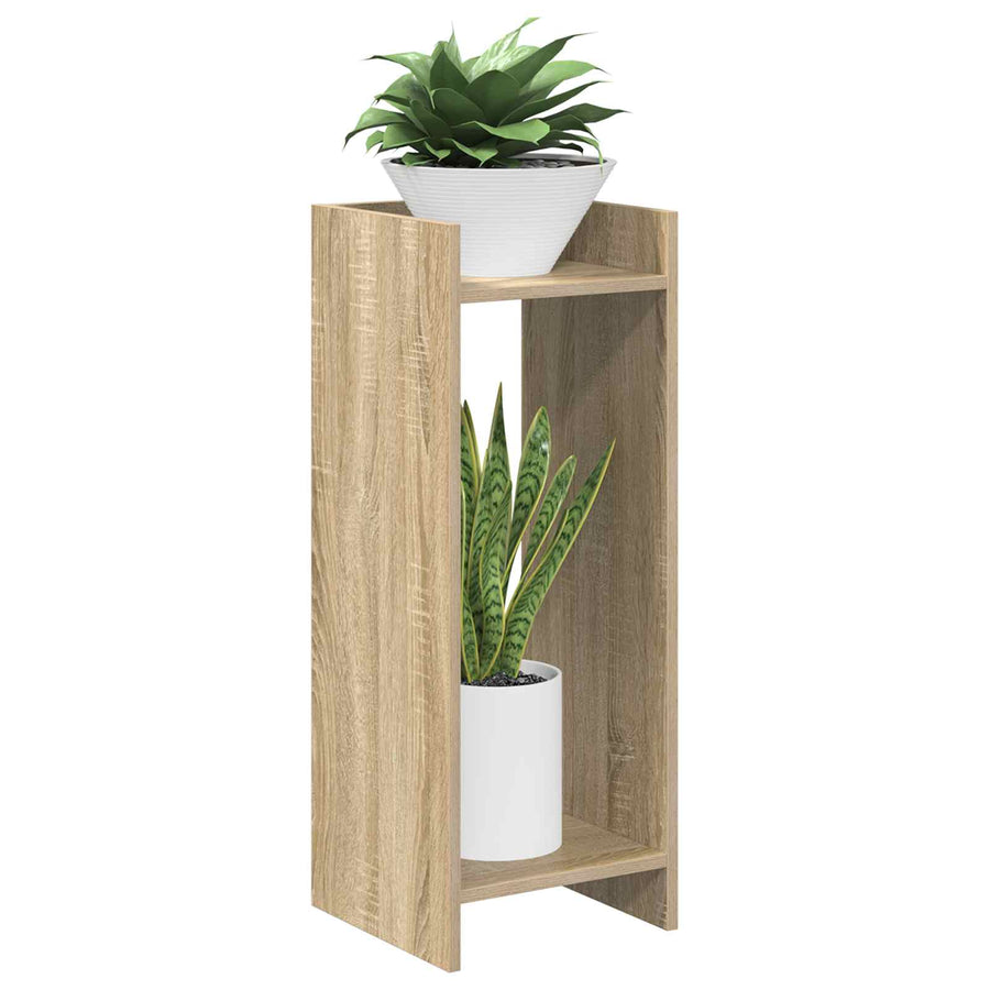 Plantenstandaard met plank 2 pcs Sonoma Eiken 30 x 30 x 80 cm