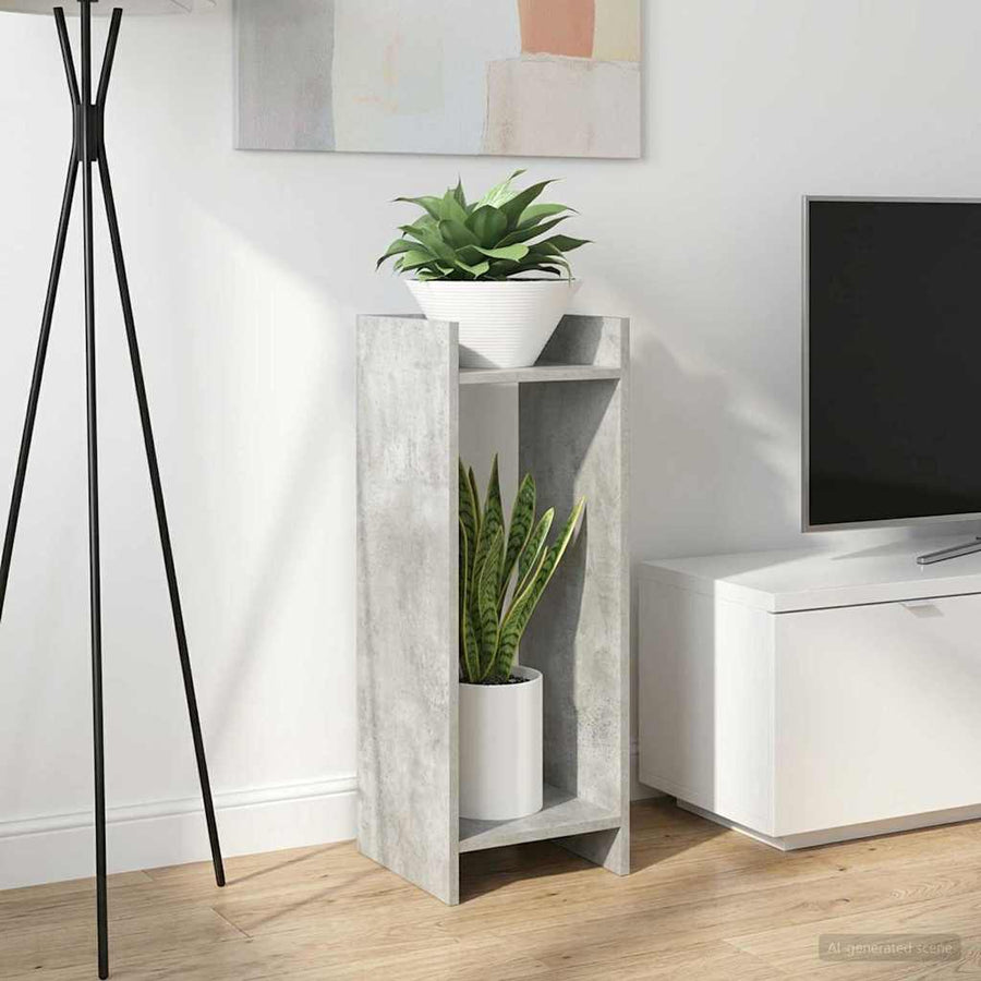 Plantenstandaard Beton Grijs 30 x 30 x 80 cm Geconstrueerd hout
