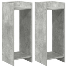 Plantenstandaard met plank 2 pcs Beton Grijs 30 x 30 x 80 cm
