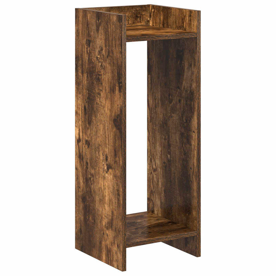 Plantenstandaard met plank 2 pcs Gerookte Eik 30 x 30 x 80 cm