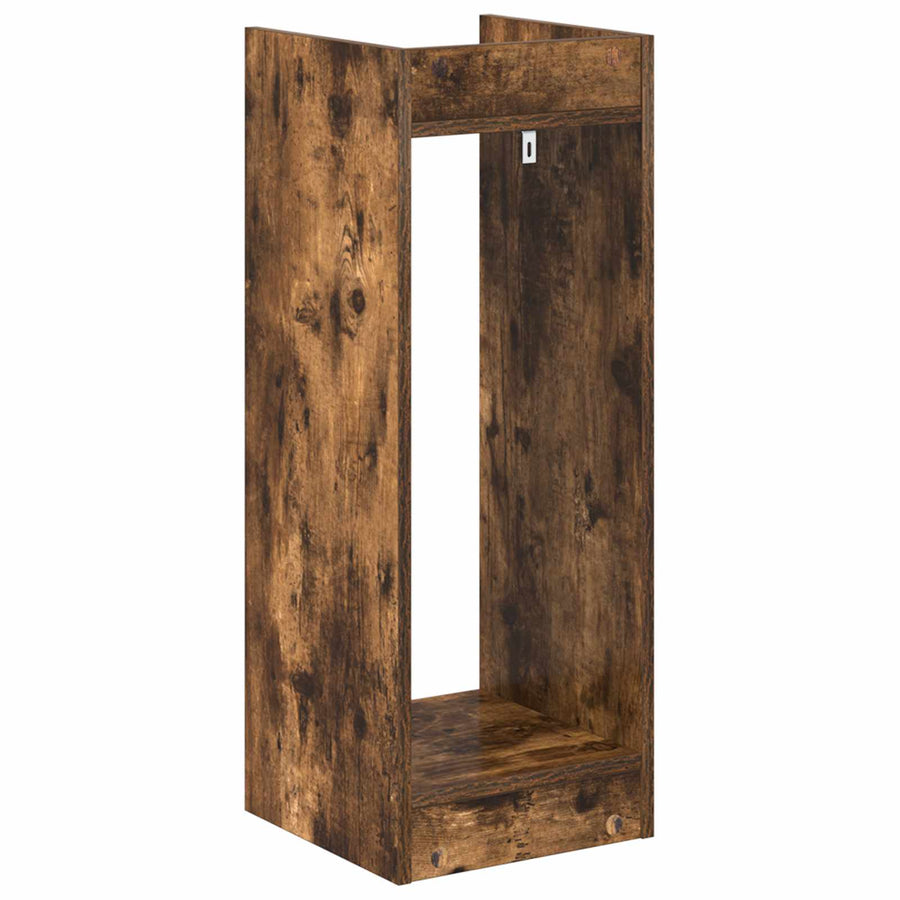 Plantenstandaard met plank 2 pcs Gerookte Eik 30 x 30 x 80 cm