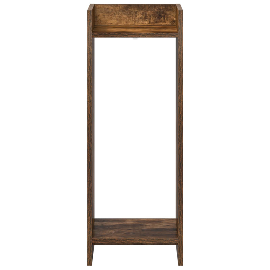 Plantenstandaard met plank 2 pcs Gerookte Eik 30 x 30 x 80 cm