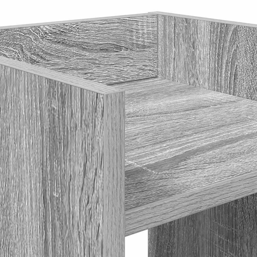Plantenstandaard met plank Grijze Sonoma 30 x 30 x 80 cm