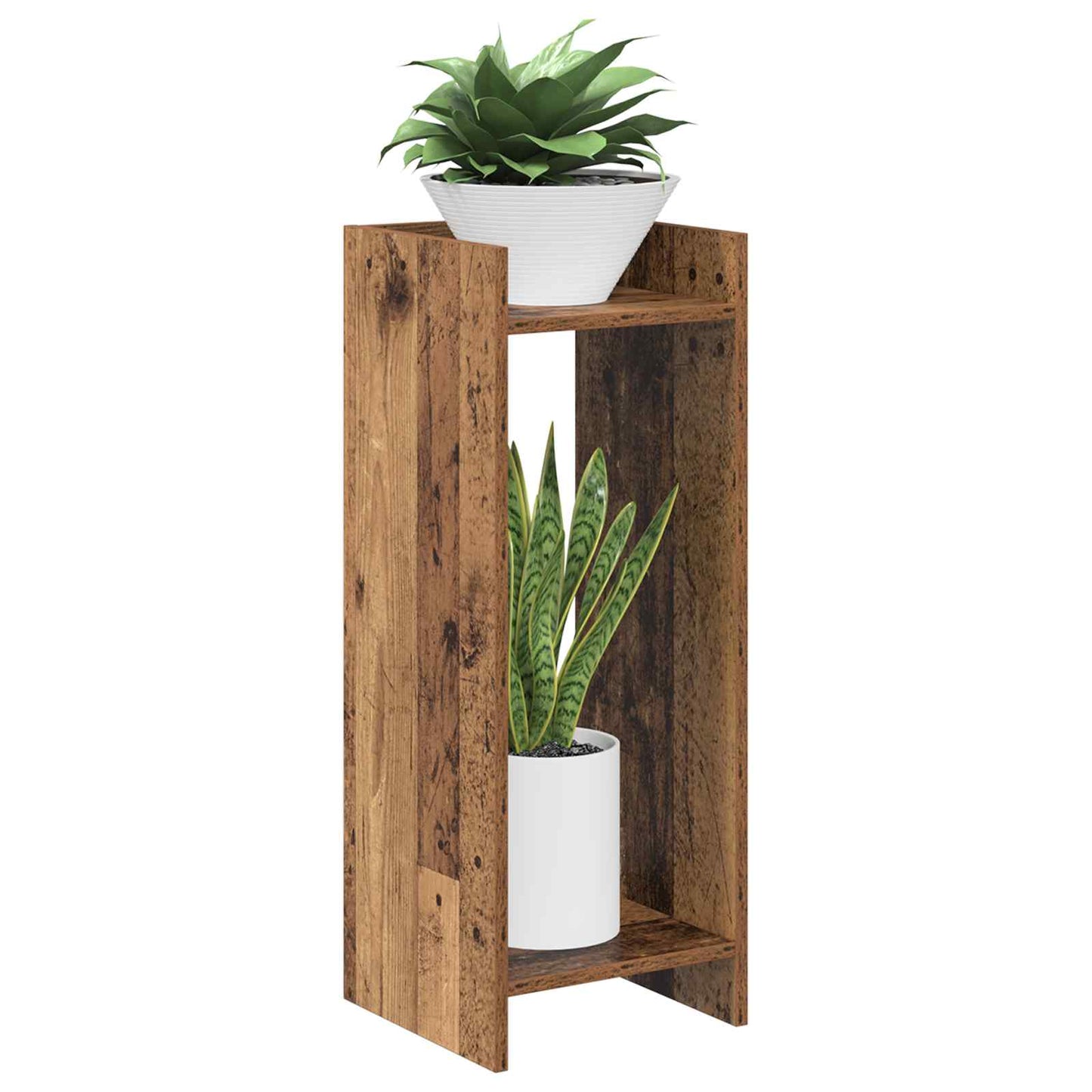 Plantenstandaard Oudhout 30 x 30 x 80 cm Geconstrueerd hout