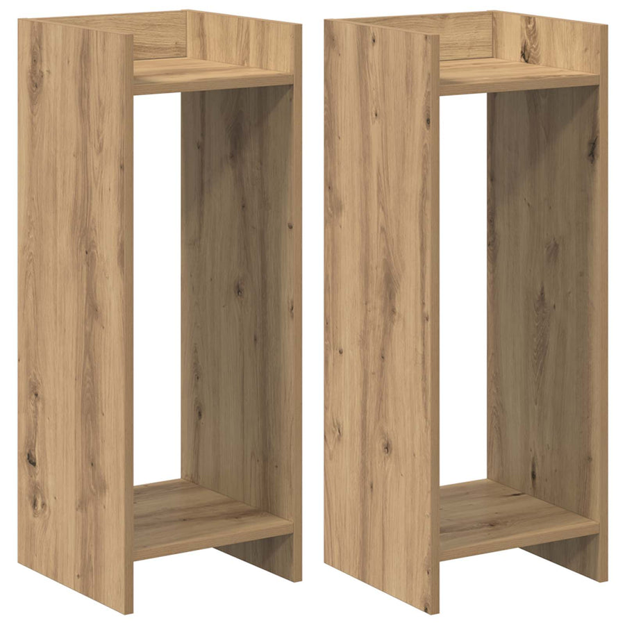 Plantenstandaard met plank 2 pcs Artisan Eik 30 x 30 x 80 cm