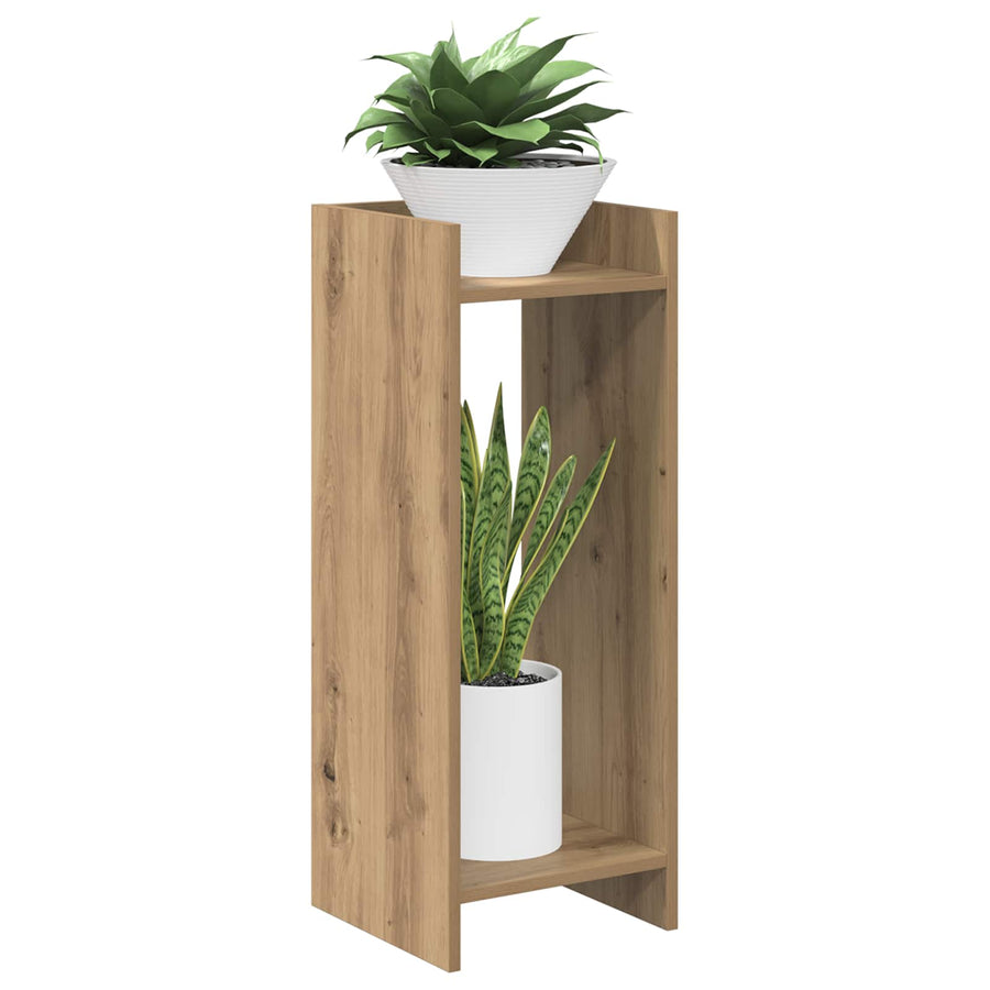Plantenstandaard met plank 2 pcs Artisan Eik 30 x 30 x 80 cm