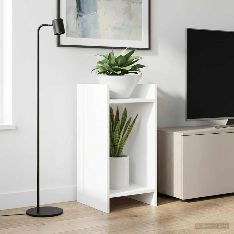 Plantenstandaard Wit 30 x 30 x 60 cm Geconstrueerd hout