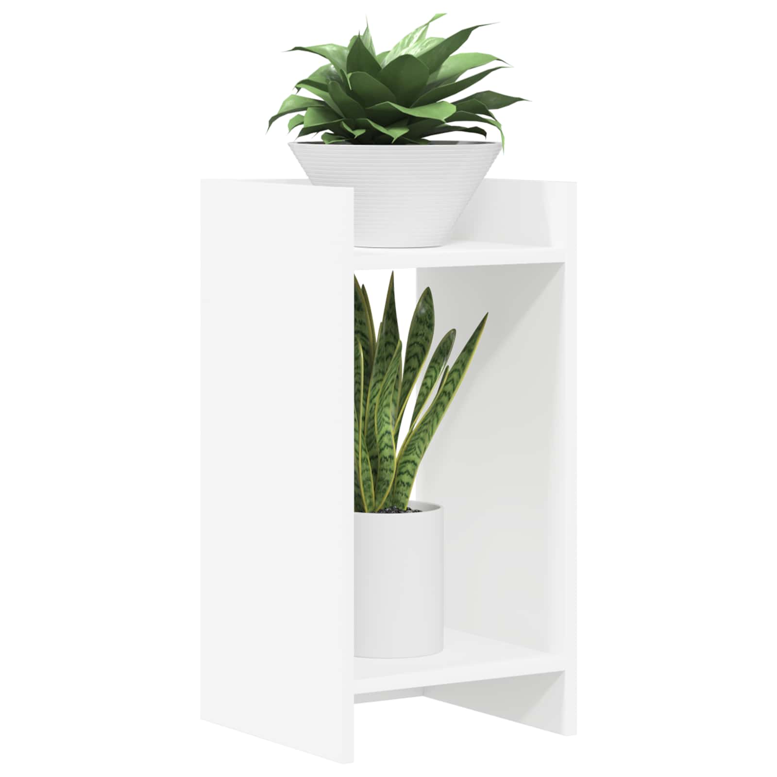 Plantenstandaard Wit 30 x 30 x 60 cm Geconstrueerd hout