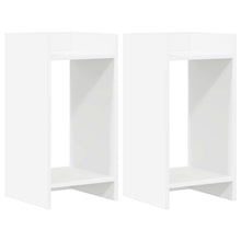 Plantenstandaard 2 pcs Wit 30 x 30 x 60 cm Geconstrueerd hout