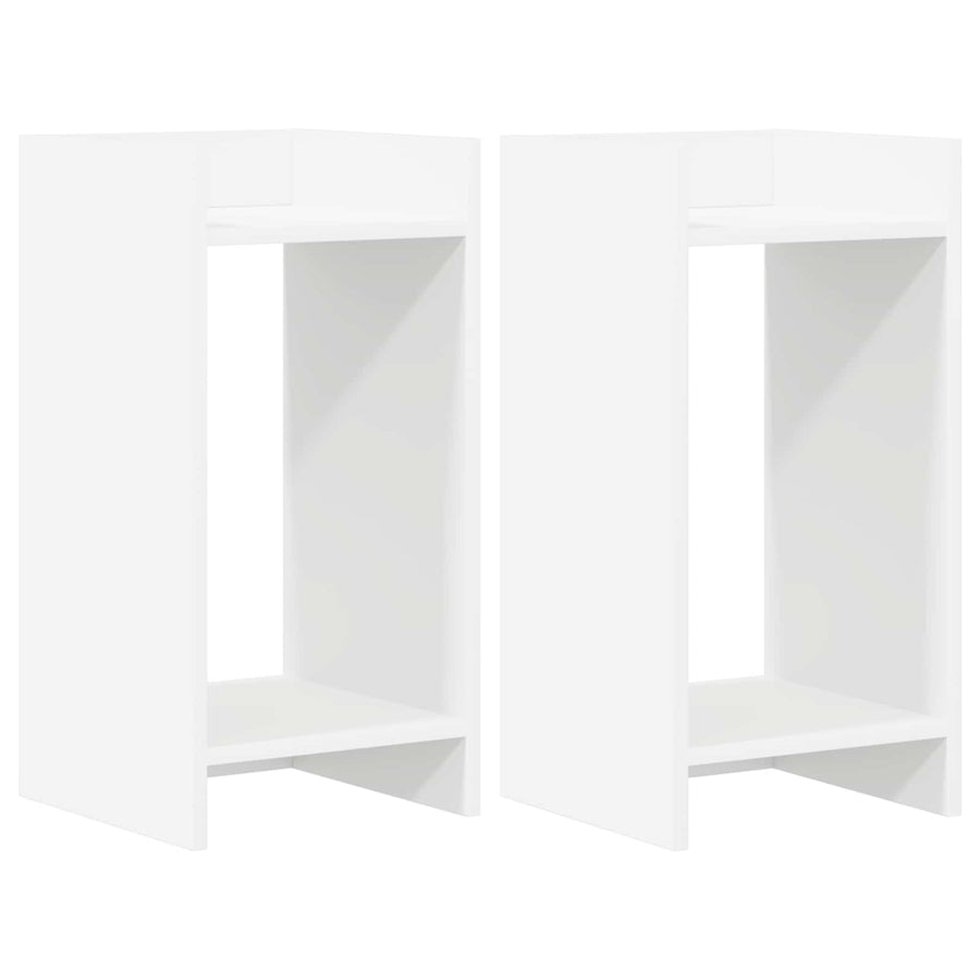 Plantenstandaard 2 pcs Wit 30 x 30 x 60 cm Geconstrueerd hout
